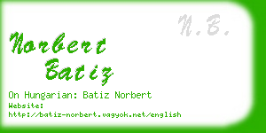 norbert batiz business card